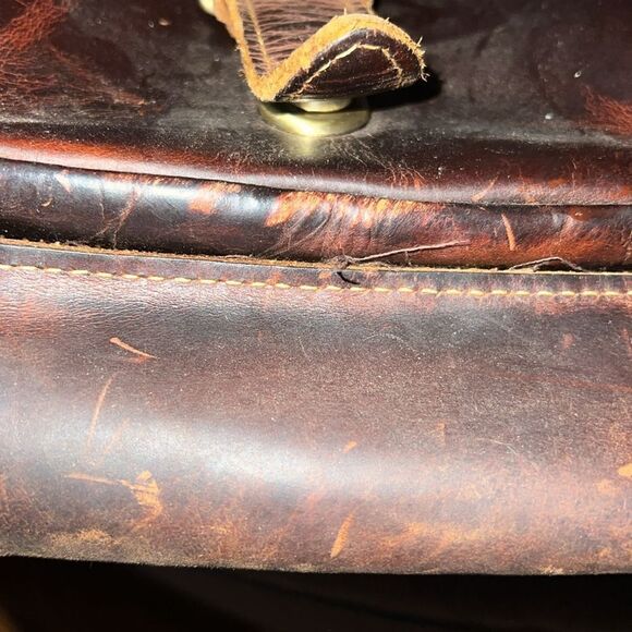 Kattee Brown Leather Briefcase - Picture 9 of 9